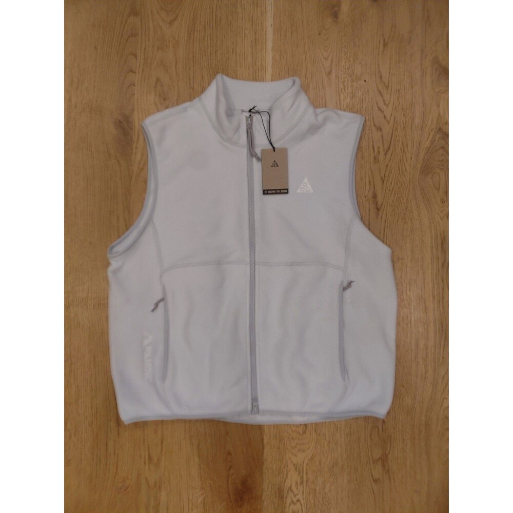 Nike ACG Wolf Tree Full-Zip Vest White/Light grey Sizes L, XL IF975-025 NWT